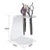 esowemsn 6 Holes Clear Acrylic Scissors Holder Rack Salon Shear Holder Hairdresser Scissor Combs Clips Desktop Organizer Accessories for Barber Shop Office Home