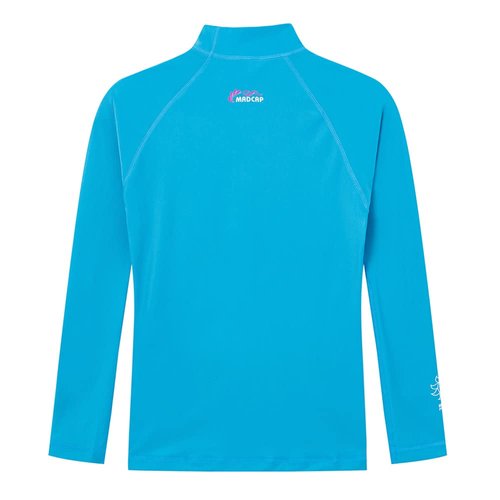 MADCAP Girls' UV Sun Protection Long-Sleeve Rash Guard (Blue, 12-M)