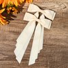 2PCS Silky Satin Hair Bows Hair Clip Beige Hair Ribbon Ponytail Holder Accessories Slides Metal Clips Hair Bow for Women Girls Toddlers Teens Kids