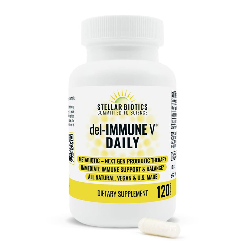 Del-Immune V® Daily by Stellar Biotics, All-Natural Immune Support & Gut Health, Immediate Care, ...