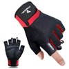 ATERCEL Workout Gloves for Men and Women, Exercise Gloves for Weight Lifting, Cycling, Gym, Training, Breathable and Snug fit (Red, M)