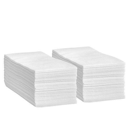 Comfy Package [100 Count] Linen-Feel Guest Towels - Disposable Cloth Dinner Napkins, Bathroom Paper Hand Towels, Wedding Napkins