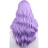 BERON Purple Long Wigs for Women Girls Wavy Colored Hair Wig Light Purple Curly Women and Girls for Daily or Cosplay Use Wigs with Wig Cap
