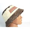 Rushnichok Sauna hat Russian banya - Sauna hat for Men - Sauna hat Wool - Sauna hat to Protect Hair - Russian banya hat - Easter Sale Red Black Embroidery Ukrainian Vyshyvanka Panama Banya Hair Care
