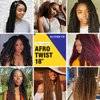 AU-THEN-TIC 18 Inch 2 Pack Afro Kinky Twist Braid Hair Pre Looped Springy Long Braiding Hair for Twist Crochet Braid Synthetic Hair Extensions (18 Inch (2 Pack), 1-Jet Black)