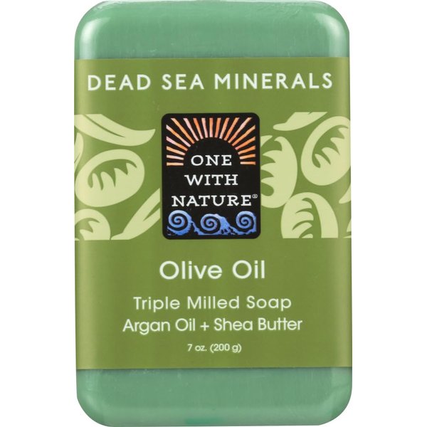 ONE WITH NATURE DEAD SEA BAR SOAP,OLIVE, 7 OZ