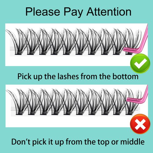 Individual Lashes 14-18mm 240pcs Cluster Lashes D Curl Natural Look Mixed Tray DIY Eyelash Extension Volume Lash Clusters Eyelashes Long 0.07 Individual Lash Extensions (40D-0.07D-14-18mm)