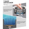 BOTEMY B9171 Kitchen Sink Drain 3 1/2 Inch Kitchen Sink Drain Strainer Assmebly Kit Stainless Steel Sink Strainer Basket/Drain Stopper for 3.5'' Standard American Drain Hole (Polished)
