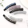 12 Pcs Rhinestones Pearl Banana Clips for Thick Hair, Strong Hold Ponytail Holders Matte French Barrettes Jaw Clips Accessories for Women