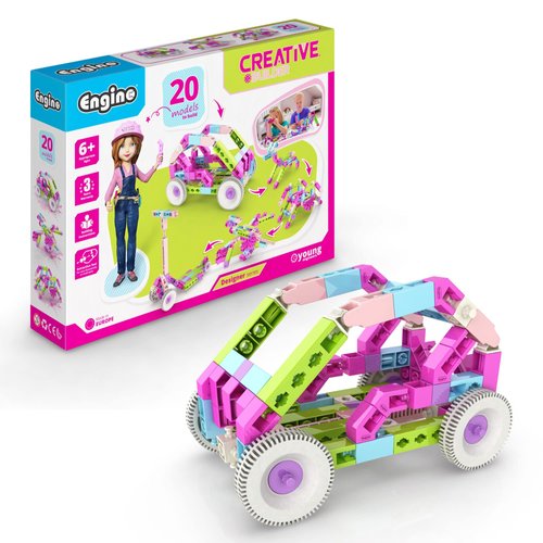Engino- STEM Girls Building Toys, 20 Model Set, Educational Toys for Ages 6+, Construction Toys, Gifts for Girls, STEM Kits