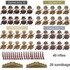 DraBEx WW2 Military People Building Set Army Men Action Figures, World War 2 Soldier Figures American vs German Army Battle WW2 Playset / 100 pcs (Armey Men 2)