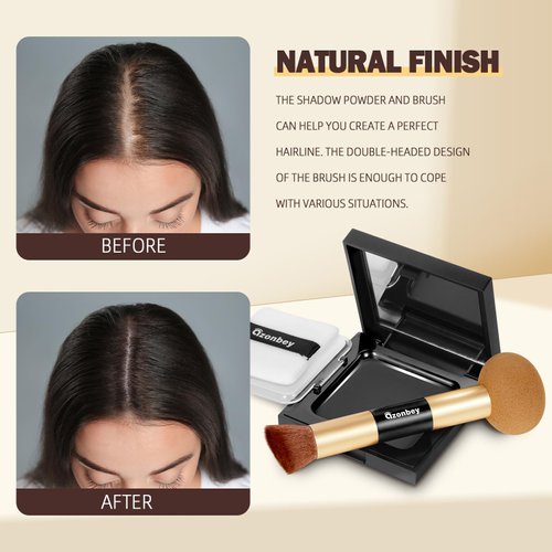 Root Touch Up Hair Color,Hair Fibers for Thinning Hair,Cruelty Free Hair Powder - Instantly Cover Touch Up Thick, Hair Root Touch Up, Hair Thickener for Women & Men&Girls&Boys (Black, NewStyle)
