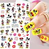6 Sheets Valentine's Day Nail Art Stickers 3D Cute Cartoon Nail Decals Self Adhesive Love Heart Red Lips Design Nail Stickers Romantic Valentines Nail Decorations Supplies for Women Girls