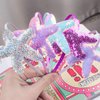 Star Headband Laser Star Glitter Hair Band Starfish Sequin Hair Accessories Girls Women Birthday Seaside Pool Party (Laser Lavender)