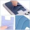 Zemexy Phone Wallet Stick on,5Pack Phone Card Holder for Back of Phone Case,Silicone Sticky Credit Card Holder for Cell Phone Double Pocket Sticker All Smartphones—Navy,Sierra,Pastel,Blue,Black