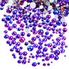 AD Beads 1440pcs Mixed Size Non Hotfix Quality Rhinestones Flatback Nail Art Pick Color (37 Purple Velvet)