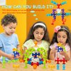 68 Piece Suction Cup Toys Bath Toys, Construction Set Silicone Building Blocks DIY Blocks Toys Sucker Toys Bathub Toys, Sensory Toy for Toddlers 3-8 Year Old Boys and Girls