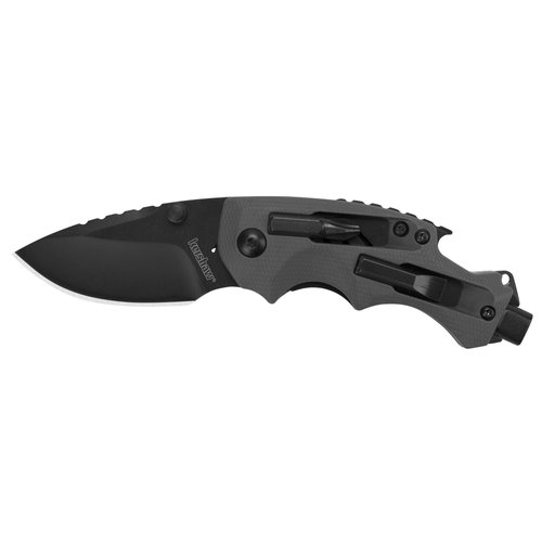 Kershaw Shuffle 2.4-Inch 8Cr13MoV Steel Pocket Knife with Black Oxide Coating and High Tech Function, 3.5 oz., Gray