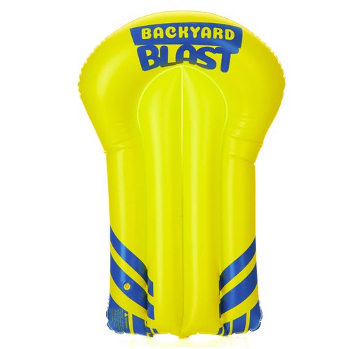 BACKYARD BLAST Rider, Inflatable Body Board Slide Rider and Pool Float Toy, Yellow