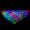Party Essentials Hard Plastic 9-Ounce Party Cups/Old Fashioned Tumblers, 25-Count, Assorted Neon