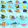 Omlisca Tropical Fish Lacing Cards 12 Pack Ocean Fish Sea Animals Double Sided Cards Sewing Games Ocean Theme Party Decorations for Preschool Home Developing Imagination Education Supplies