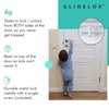 4 Pack – GlideLok Child Safety Door Top Lock | Adults Can Operate from Either Side | Works on Interior & Exterior Doors | for Elderly Caregivers, Toddler Parents