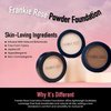Frankie Rose Cosmetics Powder Foundation – Full Coverage Face Powder For Pores & Imperfections, Evens Out Skin Tone & Shine-Control | 58 Grams (Silk)