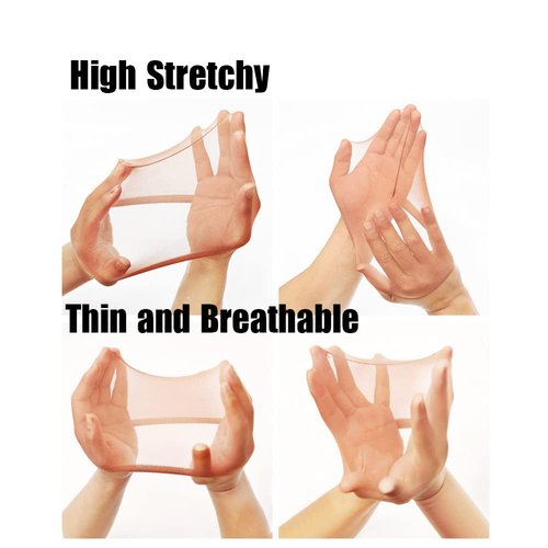 Wig Caps 24 Pieces Hd Wig Cap Nylon Stretchy Stocking Caps Breathable Wig Cap for Women Daily Use Party (Beige)