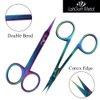 Best Pro Fingernail Cuticle Scissors Extra Fine Curved Super Russian Sharp Thin Blade Tip For Nails Japanese Grade Stainless Steel Titanium Trim Quality Professional Very Precision Manicure Tension