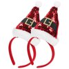 Lurrose 2pcs Christmas Santa Hat Headbands Sequined Plush Xmas Party Hair Bands Hair Hoops Headdress Hair Accessories for Girls Chidren
