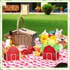 Seenelling 6 Sets 122 Pcs Farm Animal Party Centerpieces Farm Animals Table Toppers Decor Barn Box Animal Cutouts and Sticks Tissue Paper for Barnyard Birthday Party Supplies Baby Shower