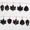 90shine 60 Sets Fall Crafts for Kids Black Scratch Autumn Leaves Magic Craft Art Kit Classroom Preschool Activities Party Favors