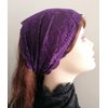 Oyabridal Vintage Lace Headbands for Women Elastic Lace Halloween Headband Party Accessories (Purple)