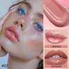evpct 2 in 1 Rose Nude Glitter Shimmer Shiny lipstick & Liquid Lip Gloss, Metallic Dual Ended Lipstick with Hydrating Lightweight Formula, Shiny Glossy Lip Stick Makeup for Women stay on all Day 02