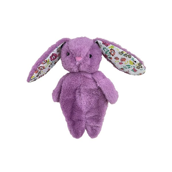 Pet Lou Floppy Rabbit Plush Squeker Dog Toy, 13-inch Height, Lavender