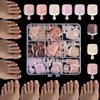 108Pcs Press on Toenails French Tips Toe Nail Press ons Fake Toe Nails with Design Gel False Toenails Glossy Full Cover Acrylic Toenails with Design Toe Press on Nails Toe Nail for Women Decorations