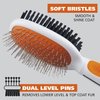 Wahl Premium Pet Double Sided Pin Bristle Brush with Patented Stacked Pin Design for Dogs - Removes Loose Hair & Stimulates the Skin while Creating a Soft Coat Shine - Model 858501