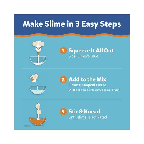 Elmer’s Confetti Slime Kit | Slime Supplies Include Metallic Glue, Clear Glue, Confetti Magical Liquid Slime Activator, 4 Count