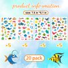 Cute Sea Animal Ocean Temporary Tattoo Stickers 615 Count summer Tropical Fish Shark Mermaid Party Favors Goodie Gift Bags Decor Waterpoof Fake Tattoos Art Craft for Kids Birthday Party Supplies Gifts