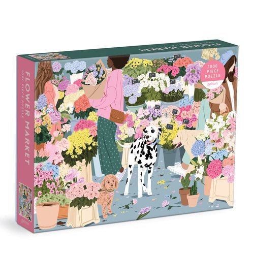 Galison Flower Market 1000 Piece Puzzle from Galison - Challenging 1000 Piece Puzzle, Floral Artwork Illustrations from Ana Hard, Thick and Sturdy Pieces, Wonderful Gift Idea