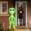 KIMOBER 2PCS Giant Inflatable Alien,Jumbo Green 60 Inch PVC Blow Up Martian Aliens Prop for Party Decorations Birthday Space Theme Party Halloween Easter Christmas