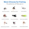 Ansnbo 36PCS Fly Fishing Flies Kit, Hand Tied Trout Bass Fly Assortment with Fly Box, Dry Wet Nymph Flies Streamers Fly Fishing Gear Gift
