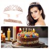 JasperKino 21th Birthday Sash and Tiara Set Rose Gold Birthday Sash Crown Birthday Party Favors Supplies for Girls Birthday Party
