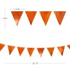 Orange Party Decorations Metallic Fabric Triangle Pennant Banner Flag Bunting Garland for Fall Autumn Thanksgiving Graduation Birthday Wedding Bridal Shower Baby Shower Anniversary Party Supplies