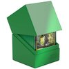 Ultimate Guard Boulder Solid 100+, Deck Case for 100 Double-Sleeved TCG Cards, Green, Secure & Durable Storage for Trading Card Games, No Transparency