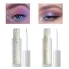 CHARMFORYOU Liquid Glitter Eyeshadow Gel Holographic & Silver Glitter Eye Shadow Makeup Set 2 pcs Shimmer Liquid Eyeshadow Waterproof Long Lasting Shiny Body Glitter Shadow for Women Girls(#01#03)