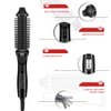 Curling Iron Foldable, Ceramic Tourmaline Anion Hair Brush Curling Iron Hair Styling Tools with Anti Scald Handle for All Hair Types (US Plug 110‑240V)