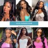 Body Wave Bundles Human Hair With Frontal(16 18 20 + 14,Free Part) 100% Natural Human Hair Extensions 13x4 HD Transparent Lace Frontal With Black Body Wave Weave 3 Bundles Brazilian Real Human Hair