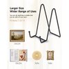 Lzerking 10 Packs Display Stands for Plate, 6 Inches Black Plate Stands for Display, Metal Plate Holder Picture Stand for Picture, Decorative Plate, Book, Photo