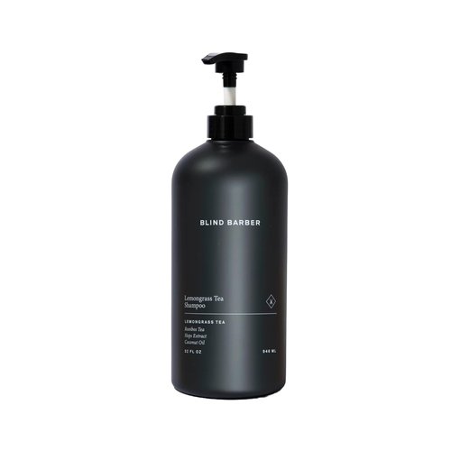 Blind Barber Lemongrass Tea Men's Shampoo - Natural Shampoo for Men with Minty, Refreshing Scent - Smoothing Formula Designed to Remove Build-Up + Debris - 32 oz